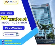 DANH SÁCH THUẾ CƠ SỞ THUỘC THUẾ TP. HỒ CHÍ MINH